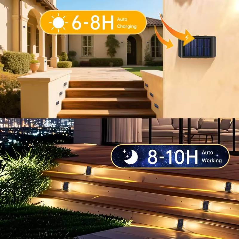 Applique LED mural détecteur de mouvement solaire étanche 2PCS – Image 7