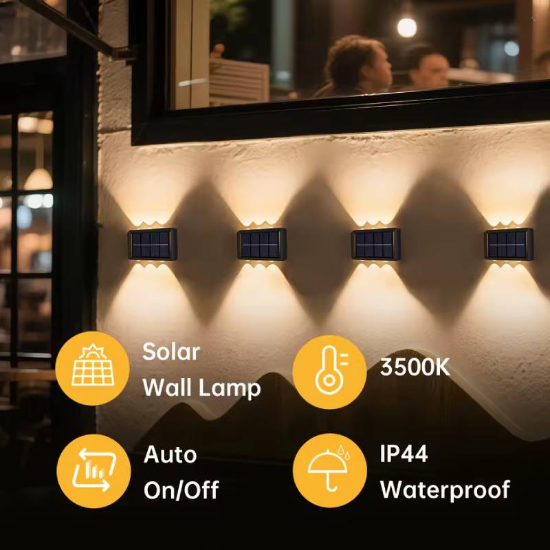 Applique LED mural détecteur de mouvement solaire étanche 2PCS – Image 6