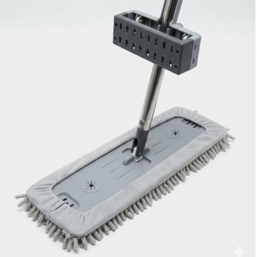 Balai microfibre essoreur rotatif en chenille