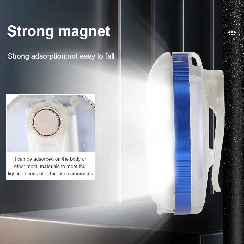 Mini lampe porte clé ronde aimanté rechargeable 300mAh – Image 6