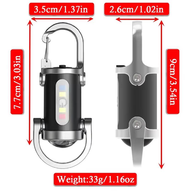 Lampe de poche LED porte clés rechargeable – Image 3