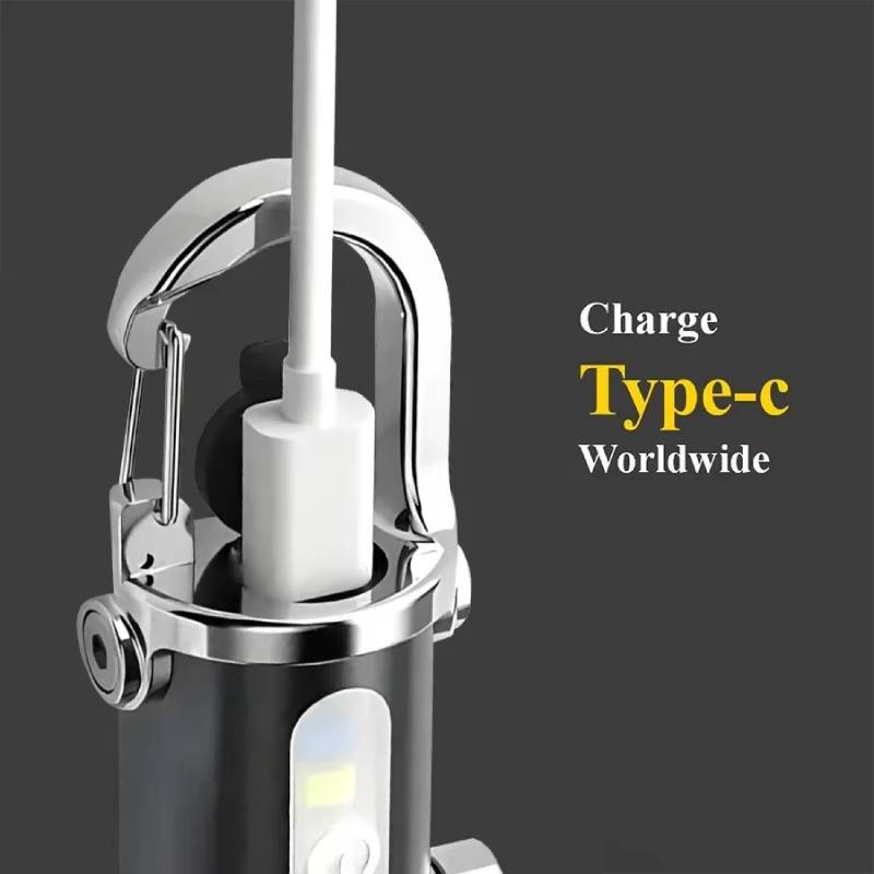 Lampe de poche LED porte clés rechargeable – Image 5