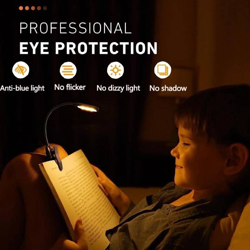 Mini lampe bureau flexible rechargeable à pince lumière blanche – Image 3