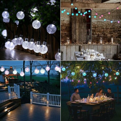 Guirlande bulles de Crystal RGB ambiante télécommandé avec application mobile