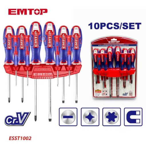 Jeux De Tournevis 10 Pièces EMTOP