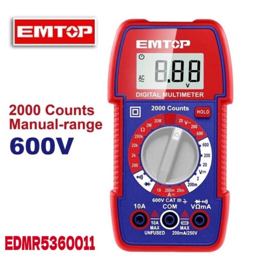Multimètre Digital 600V 10A PM EMTOP