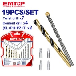 Jeu de mèches et embouts 19PCS EMTOP