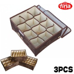 Set de rangement sous vêtements avec couvert transparent 3PCS