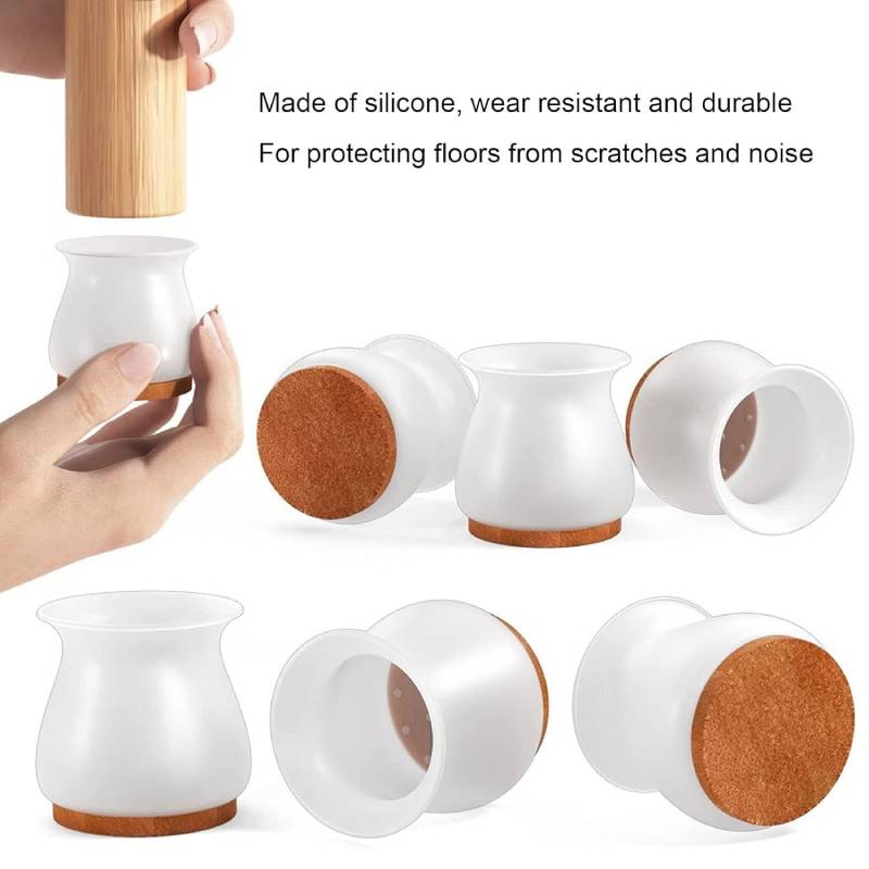 Capuchons de protection pieds de chaise en silicone GM 4PCS – Image 5
