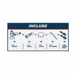 Alternative view of Polisseuse Orbitale 150mm 750W HONESTPRO YAE4612