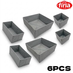 Alternative view of Pack de 6 boites de rangement ouverts