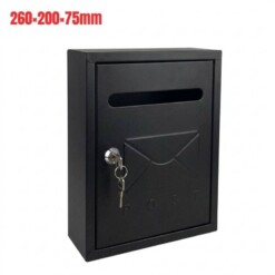 Alternative view of Boite au lettres métallique Noir 260x200x75 mm