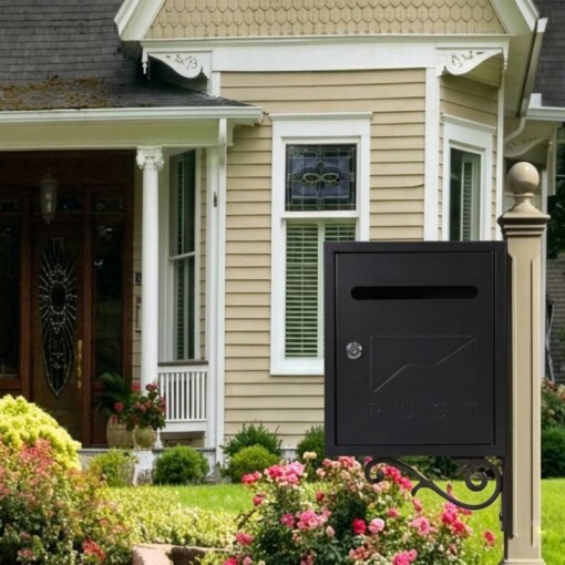 Boite au lettres métallique Noir 260x200x75 mm