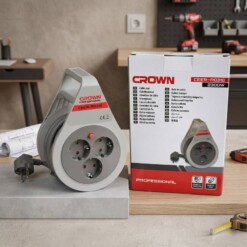 Alternative view of Enrouleur câble 7M 3 Prises CROWN A0310