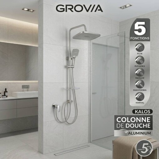 Colonne de douche en Aluminium GROVIA 24451