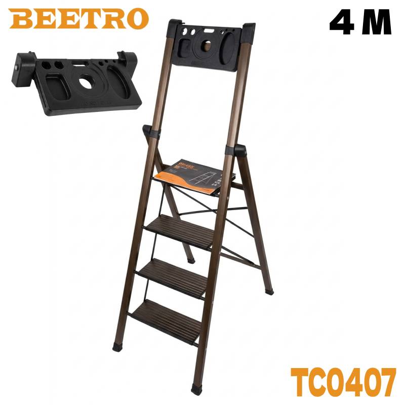 Escabeau en Aluminium 4 Marches BEETRO TC0407 – Image 2