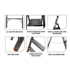 Alternative view of Escabeau 8 Marches en Aluminium BEETRO