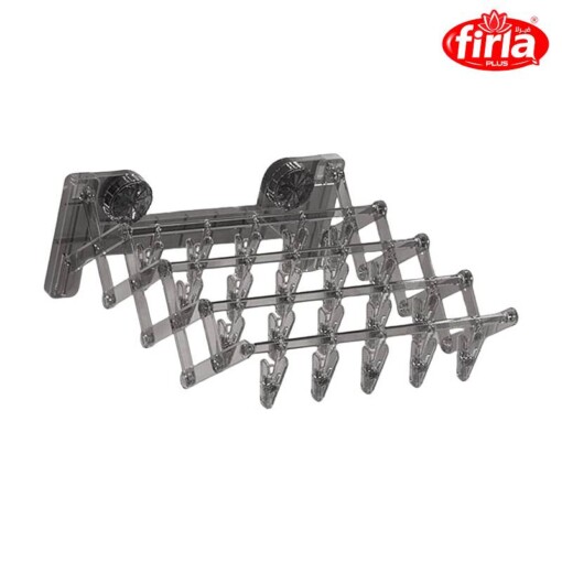 Sèche linge chaussettes mural pliable à ventouses avec pinces