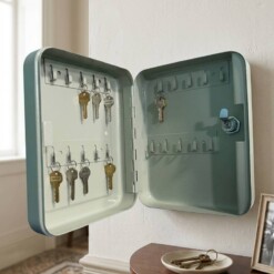 Alternative view of Boîte à clés métallique Beige 20x16x5.5 cm