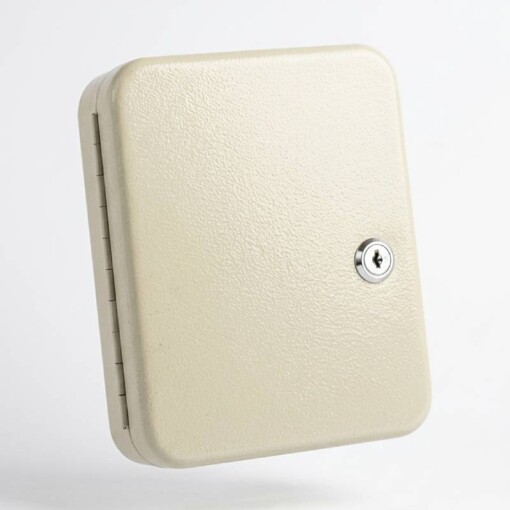 Boîte à clés métallique Beige 20x16x5.5 cm