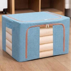 Mallette de rangements en Tissu PM - Bleu clair