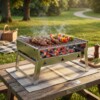 Barbecue au Charbon de Bois Portable Modèle Silver 35214