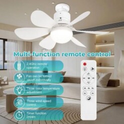 Alternative view of Ventilateur plafond avec lumière
