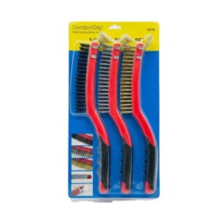 Jeu de 3 mini brosses métallique de nettoyage multifonctions 170mm