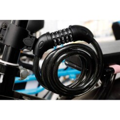 Alternative view of Cadenas antivol avec code et support PVC pour vélo