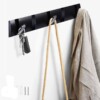 Porte manteau et objets en Aluminium 4 crochets pliables