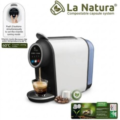 Alternative view of La Natura Machine à Café Lait Thé Espresso Capuccino avec mode de conservation des Vitamines 800ml