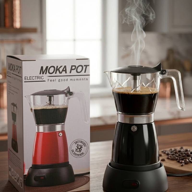 Cafetière italienne électrique 300ml 6 Tasses