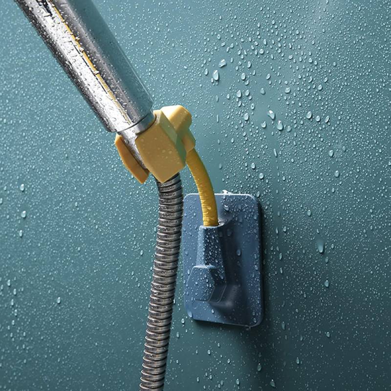 Support douchette salle de bain adhésif flexible avec 2 crochets – Image 2