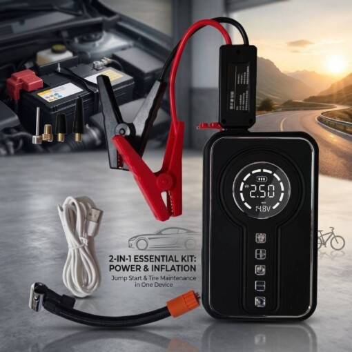 Mini Compresseur booster de batterie avec torche 150PSI 2500mAh