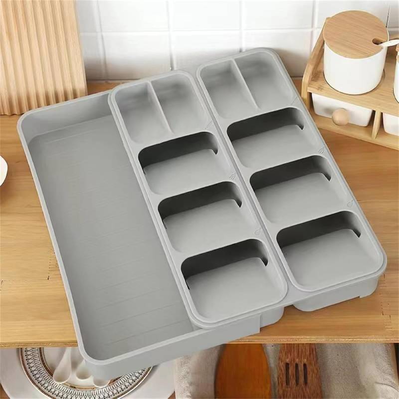 Organisateur ustensiles de cuisine 11 compartiments réglable – Image 2