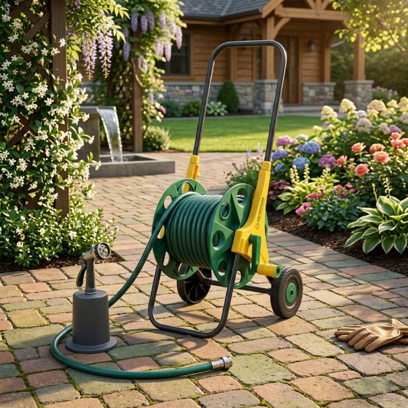 Chariot dévidoir de tuyau pour jardin TROLLI