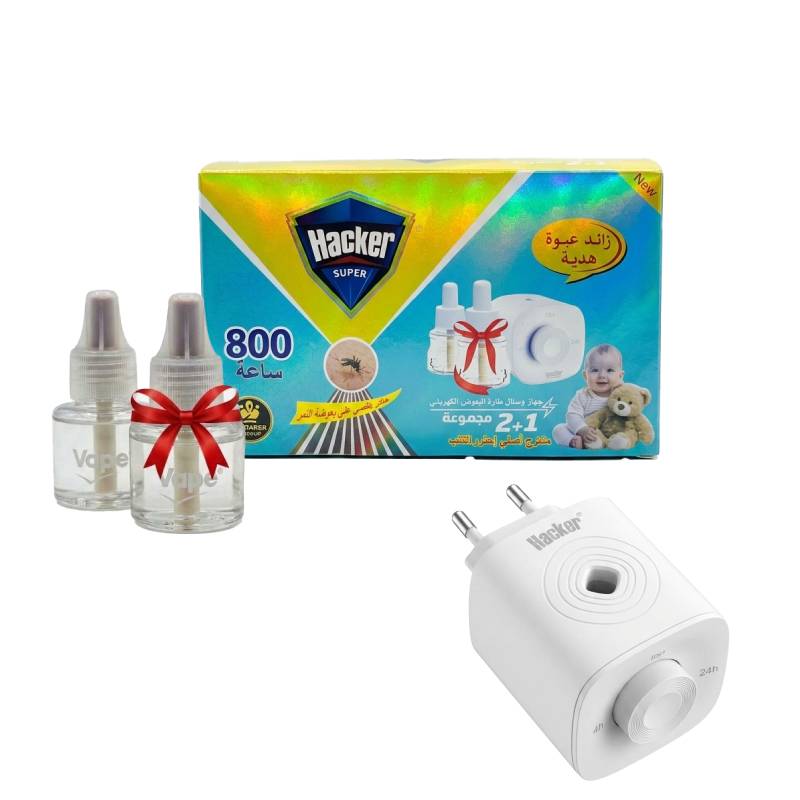 Hacker Appareil anti-moustique avec minuteur + 2 recharges liquides â Image 2