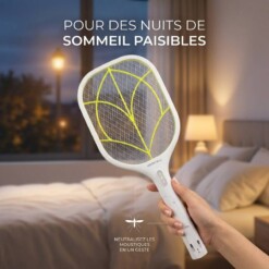 Raquette électrique Anti-moustique avec torche GECKO