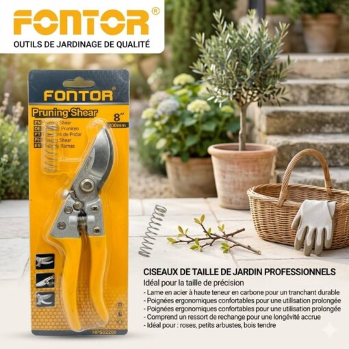 Sécateur pour jardinage FONTOR 8"
