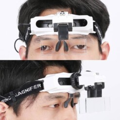 Alternative view of Loupe frontale pour lecture et réparation montres cartes électronique Avec Torche