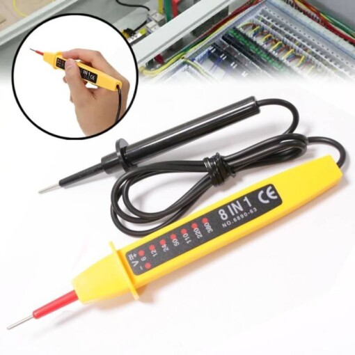 Stylo Testeur Détecteur électrique 8 en 1 pour voiture AC DC Tension 6-380V