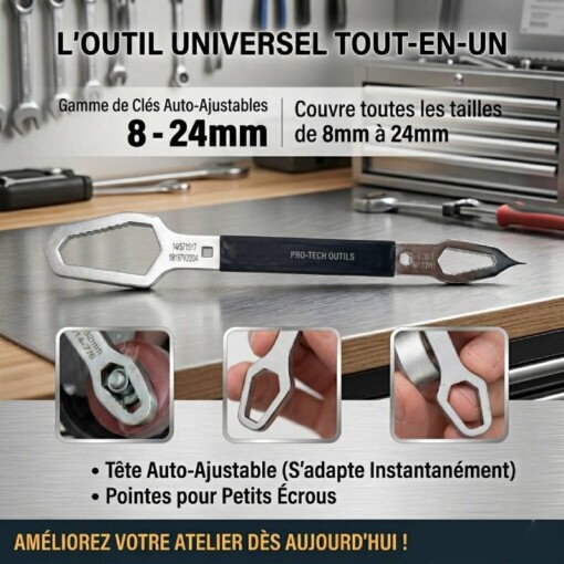 Clé magique double multifonction 14-24/8-13 mm