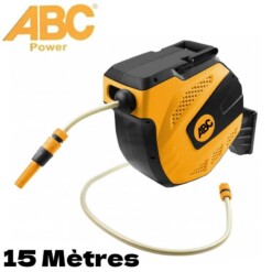 Enrouleur tuyau d'arrosage ABC 15m