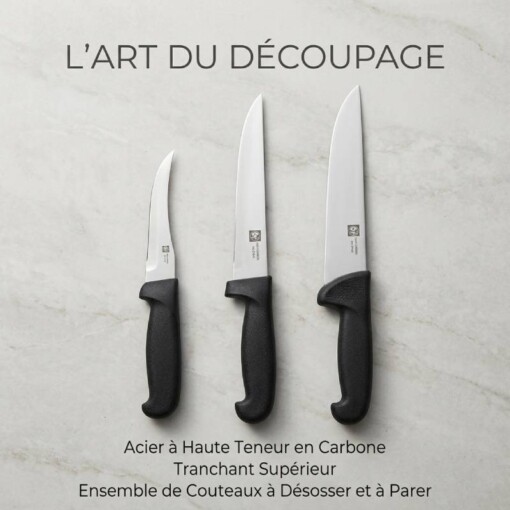 Kit 3 Couteaux à viande en acier inoxydable LBSK3