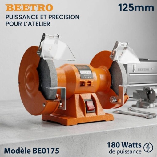 Touret à meuler 180W 125mm Base métallique avec ventouses de fixation BEETRO BE0175