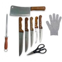 Alternative view of Mallette Couteaux à Viande 6 PCS + Aiguiseur + Gant + Ciseau