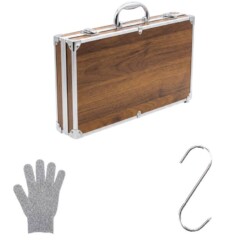 Alternative view of Mallette de couteaux Boucher 6PCS Avec Aiguiseur Gant Crochet