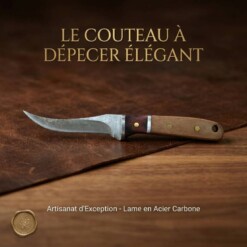 Couteau à dépecer Manche bois W0205 10cm