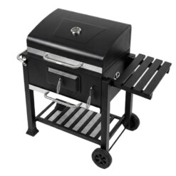 Alternative view of Barbecue Grillade Mobile 2 niveaux avec Table rabattable et Thermomètre BARAKA 1000°C