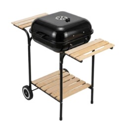 Alternative view of Barbecue Grillade Mobile avec 2 Tables en Bois COUPOLE